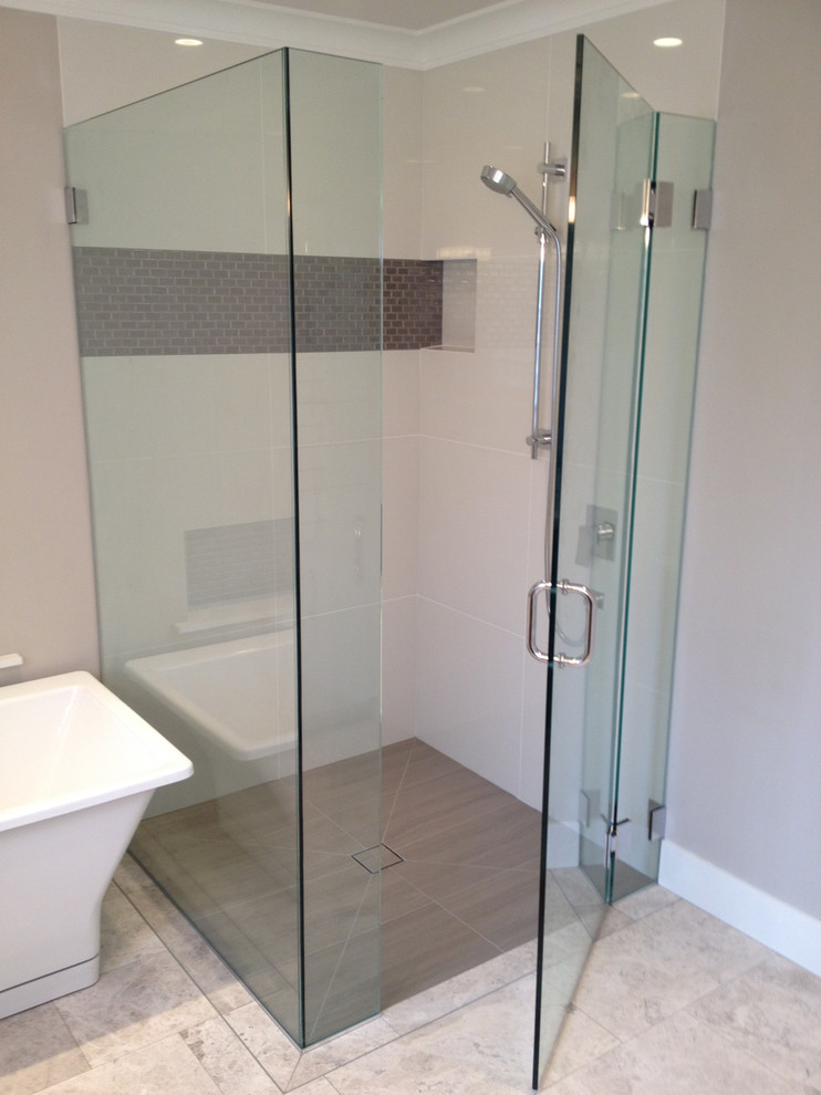 Barrier Free Shower Bathroom Contemporary with None 