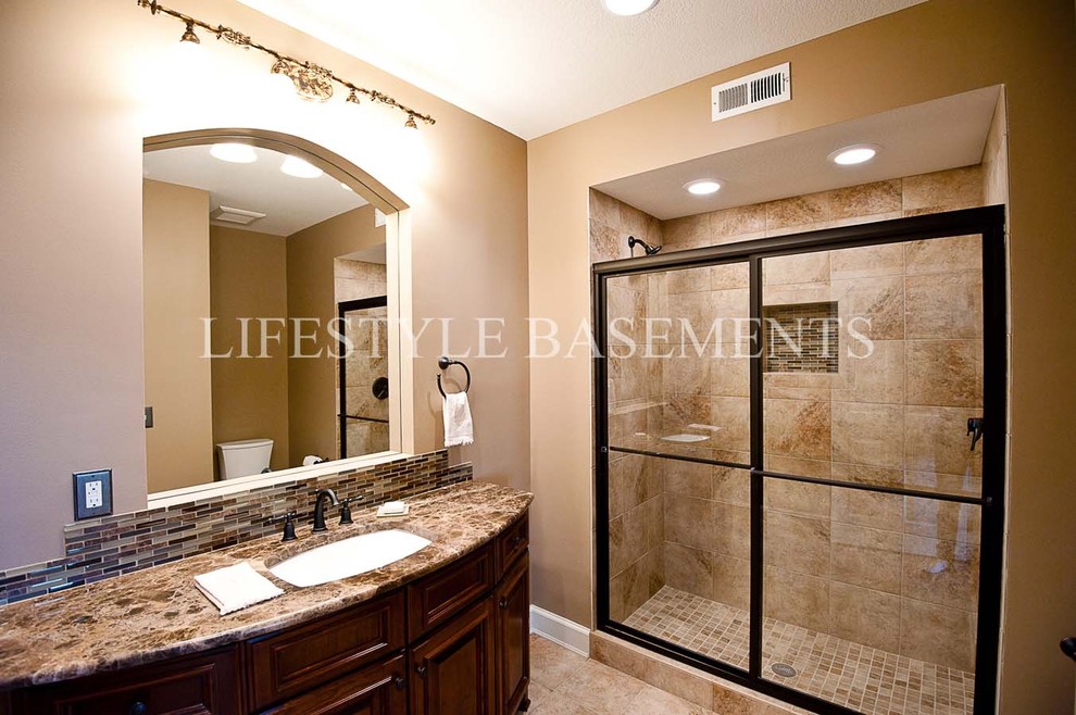 Basement Bathroom Designs Basement Traditional with Backsplash Basement Bath Basement