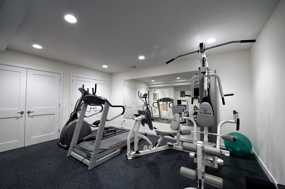 Basement Remodeling Ideas Home Gym Contemporary with at Home Gym Basement