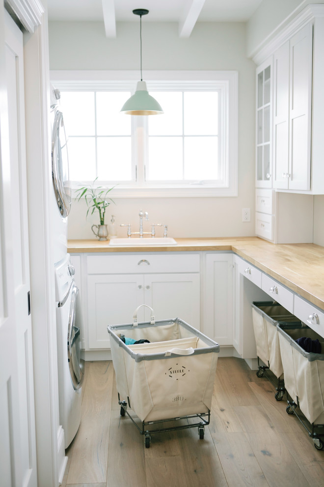 Baskets on Wheels Laundry Room Traditional with Bridge Faucet Laundry Laundry