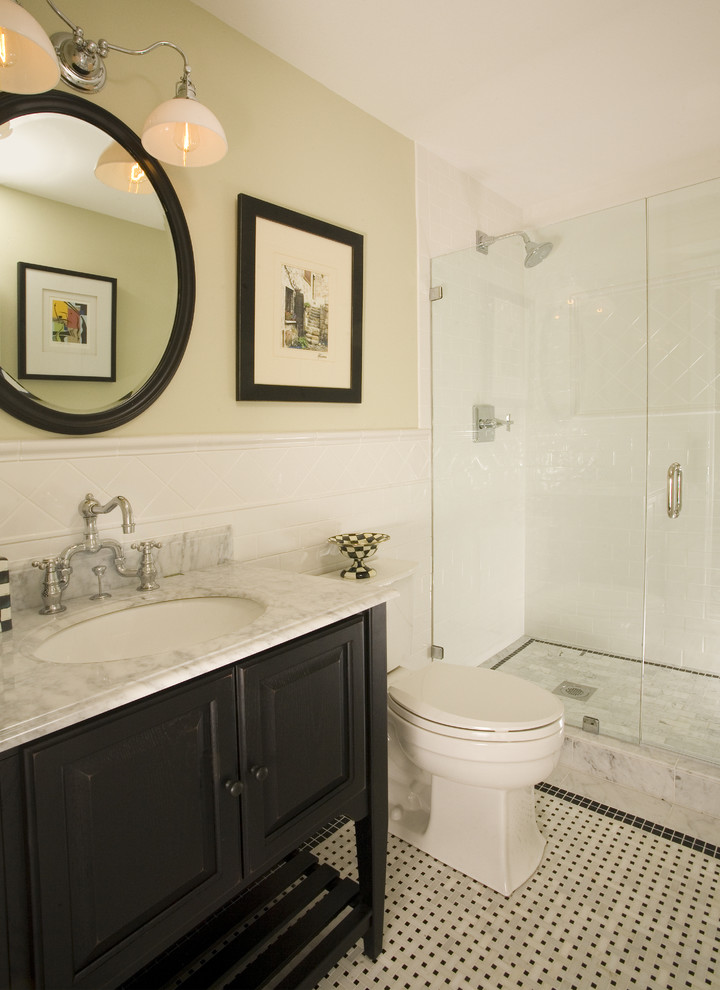 Basketweave Tile Bathroom Bathroom Traditional with Basketweave Tile Bathroom Lighting