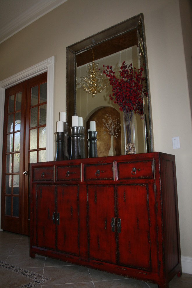 Bassett Mirror Company Entry Traditional with Copper Copper Faux Crown
