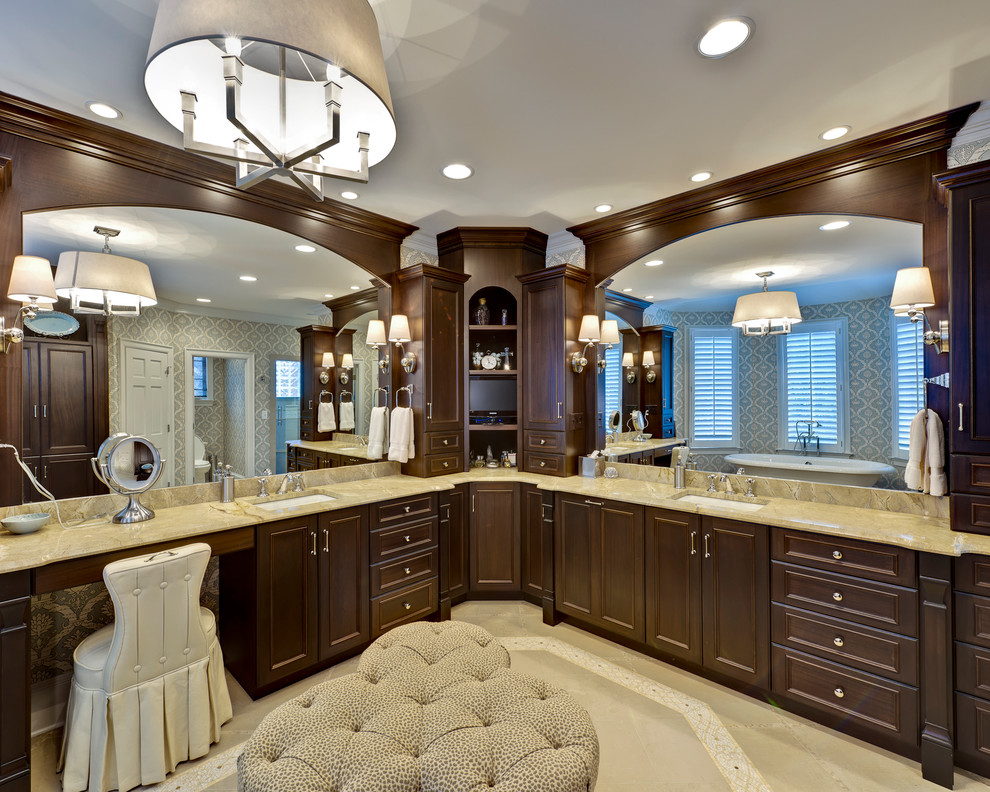 Bathroom Corner Shelf Bathroom Traditional with Bath Bathroom Beige Countertop