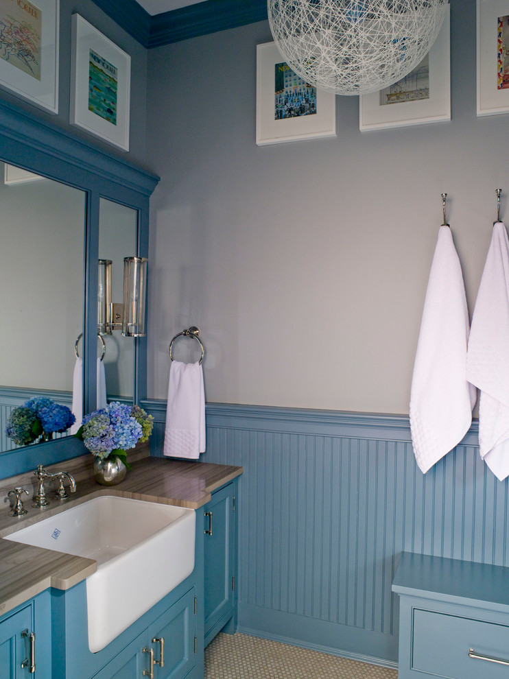 Bathroom Farmhouse Sink Bathroom Traditional with Aspen Bathroom Mirror Blue