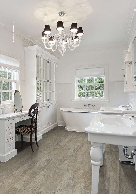 Bathroom Floor Tiles Ideas Bathroom Transitional with Bathroom Flooring Feature Tile