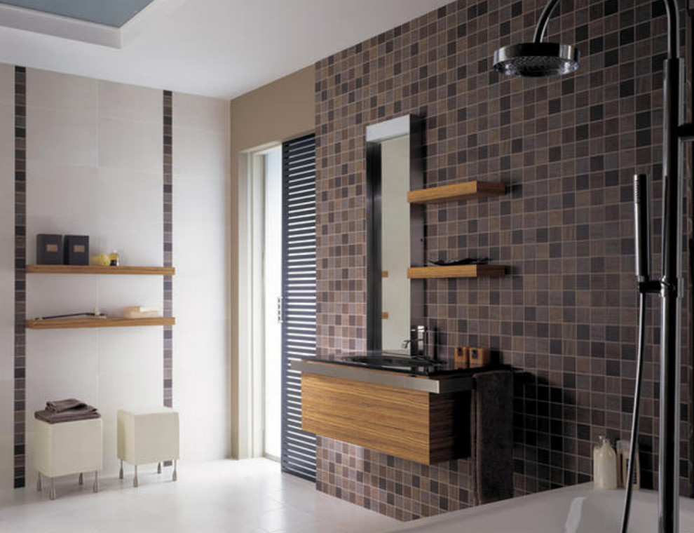 Bathroom Makeup Vanity Bathroom Contemporary with None 