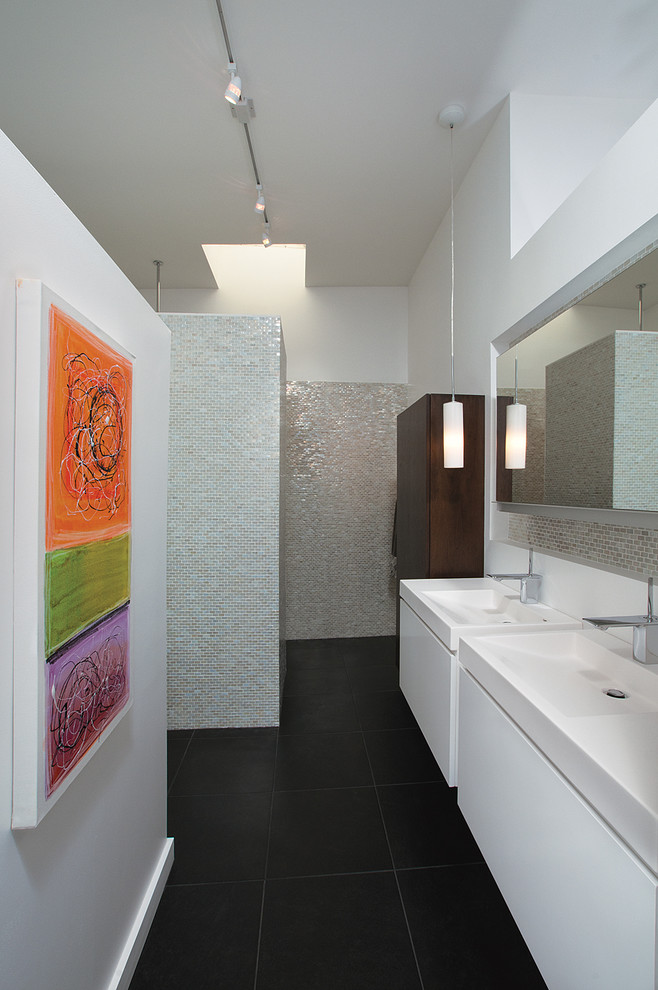 Bathroom Remodeling Ideas Bathroom Midcentury with Artwork Artwork by Burns