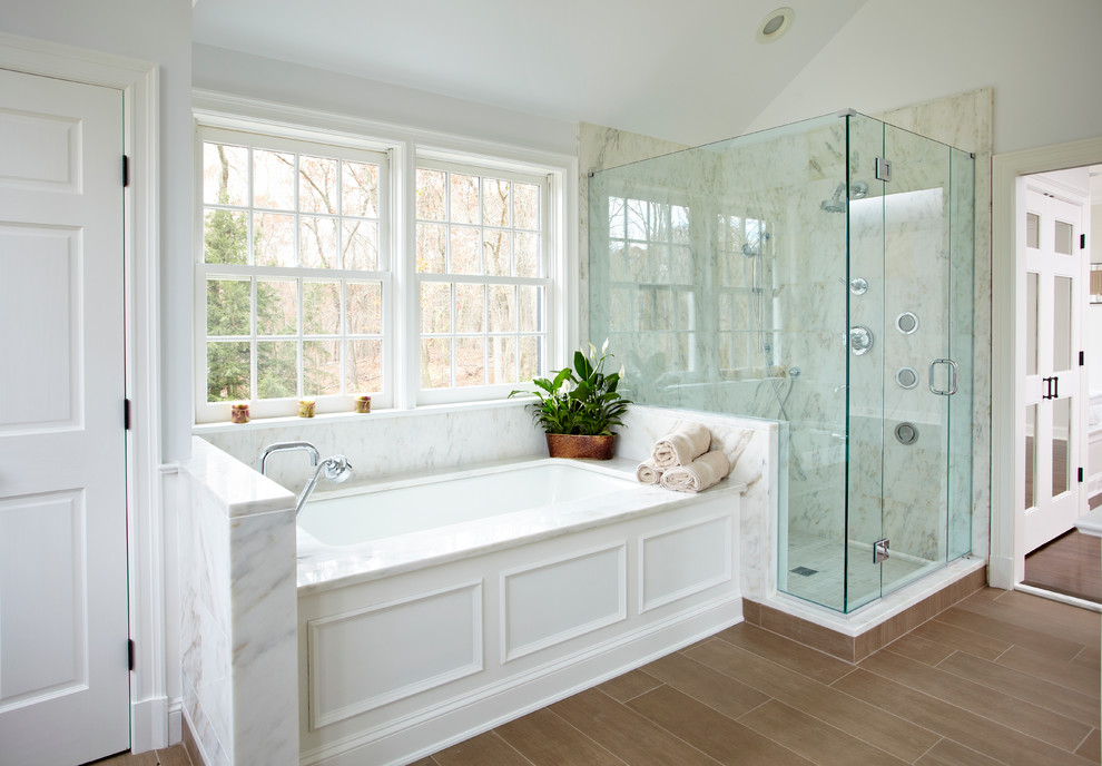 Bathroom Remodels Ideas Bathroom Traditional with Brown Tile Floor Corner