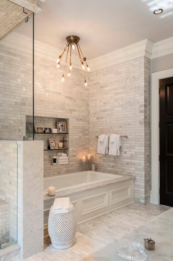 Bathroom Remodels Ideas Bathroom Transitional with Candles Dark Wood Door