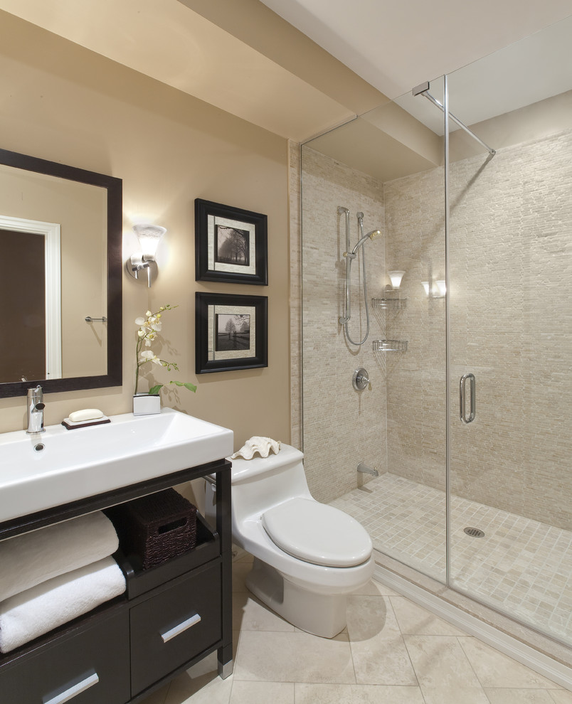 Bathroom Renovation Cost Bathroom Transitional with Above Counter Sink Bathroom