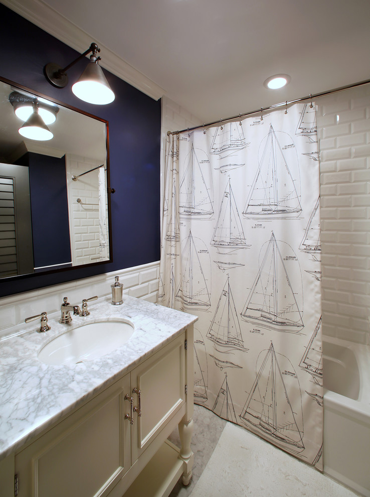 Bathroom Shower Curtains Bathroom Tropical with Framed Mirror Gray Countertop