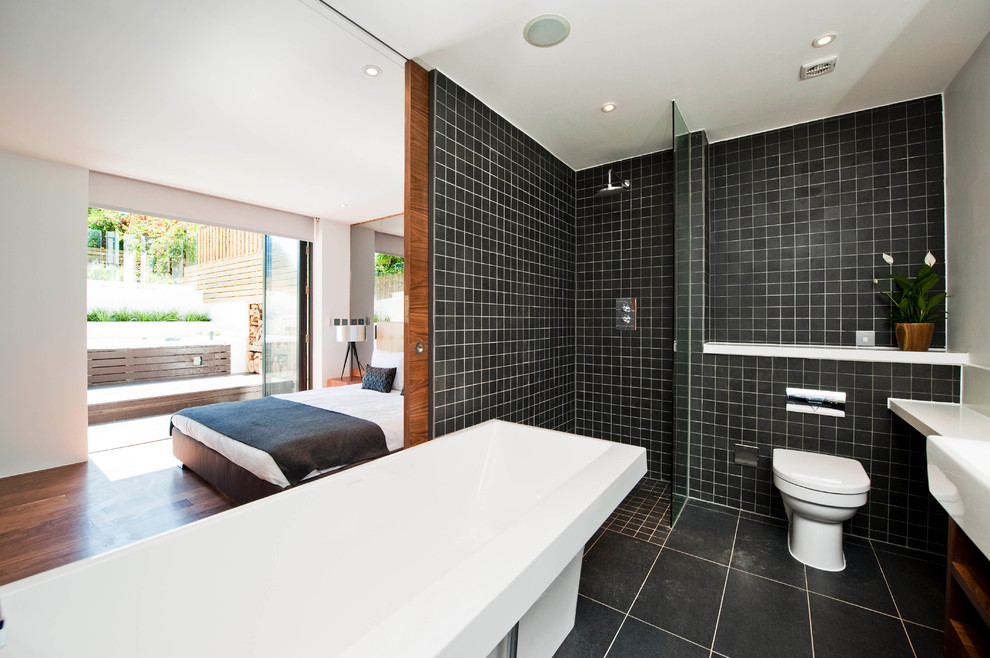 Bathroom Sliding Doors Bathroom Modern with 2 X 2 Tiles