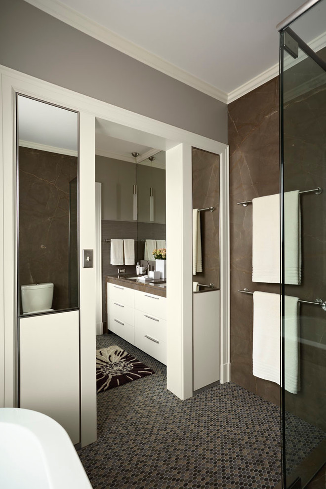 Bathroom Towel Rack Ideas Bathroom Modern with Accent Wall Crown Molding