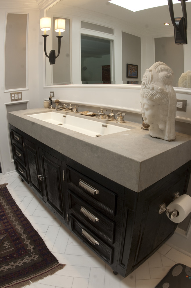 Bathroom Trough Sink Bathroom Contemporary with None 1