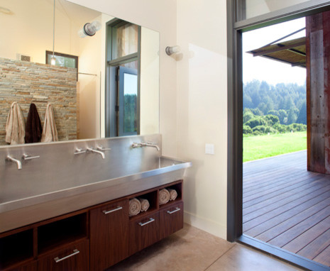 Bathroom Trough Sink Bathroom Modern with Bathroom Bathroom Cabinets Causal1