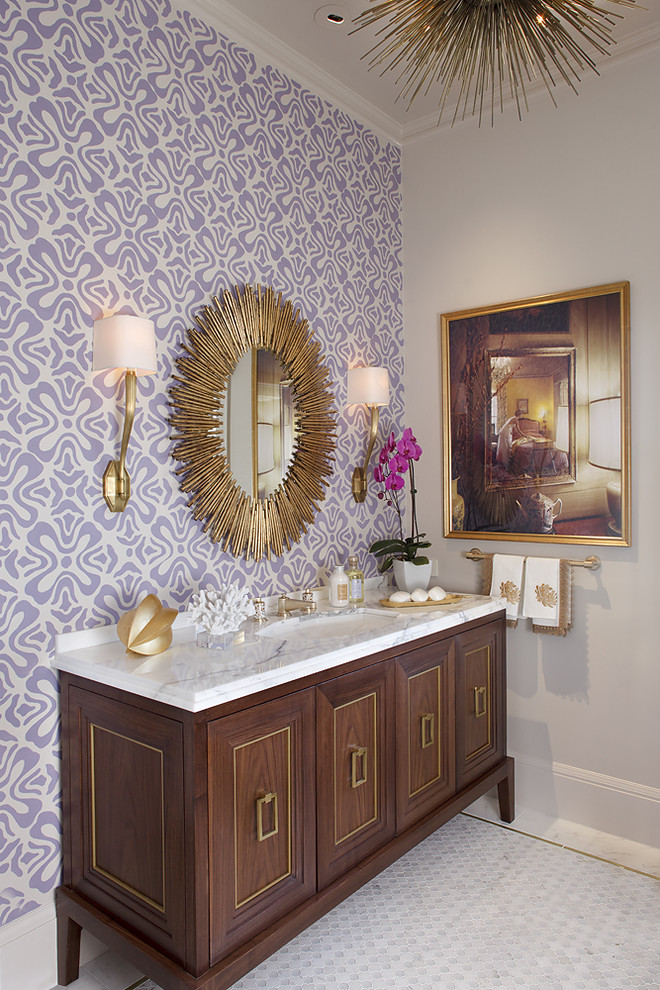 Bathroom Vanity Design Bathroom Contemporary with Accent Tile Accent Wall