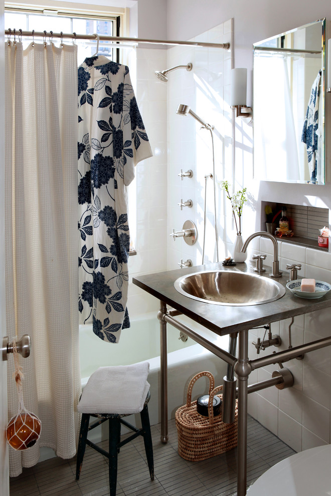 Bathroom Wastebasket with Lid Bathroom Eclectic with Inset Shelves Limestone Countertop