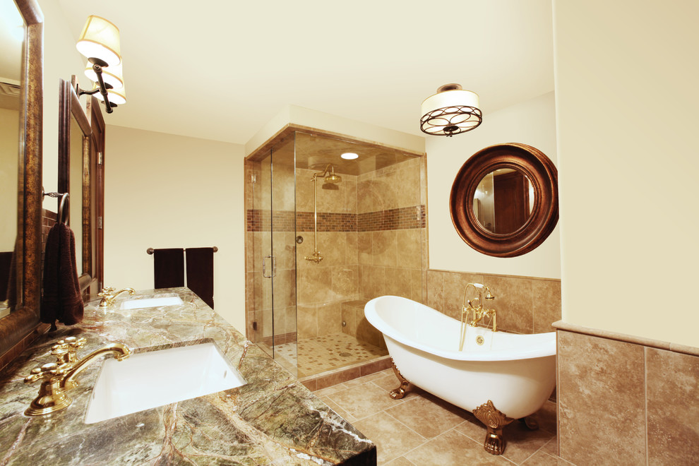Bathrooms with Clawfoot Tubs Bathroom Traditional with Amber Bathroom Light Clawfoot