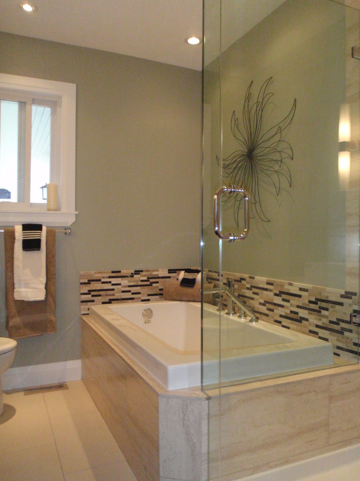 Bathtub Tile Ideas Bathroom Transitional with 1980s House Renovation Bathtub