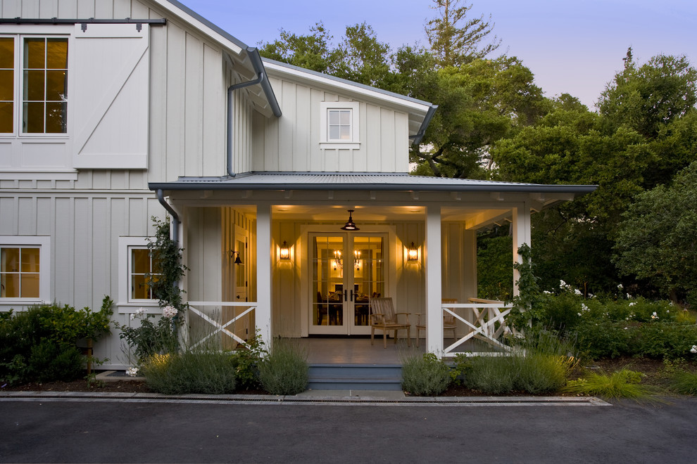 batten board siding Porch Rustic with Agrarian barn door batten