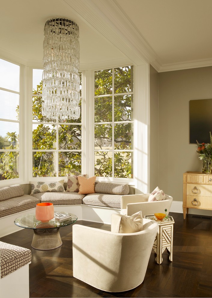 Bay Window Seating Living Room Eclectic with Bay Window Bolster Pillow