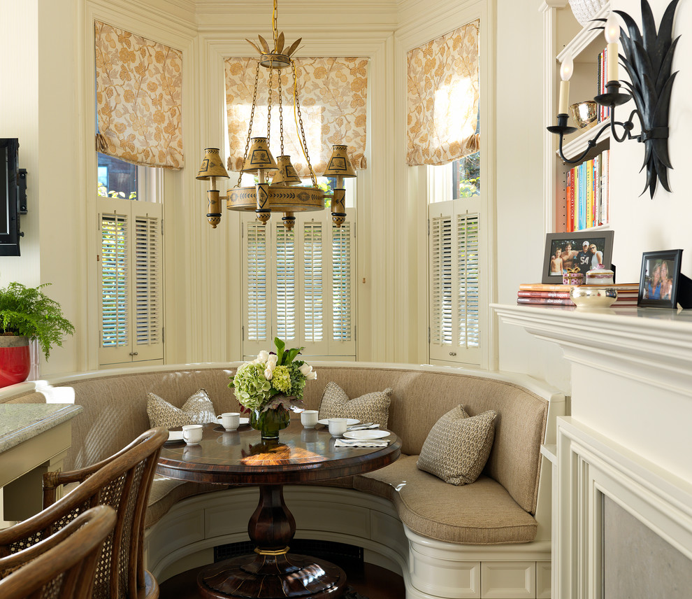 Bay Window Shutters Dining Room Traditional with Banquette Bay Window Booth