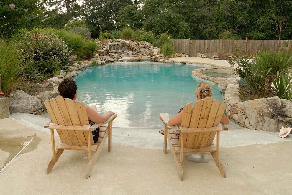 Beach Entry Pool Designs Pool Tropical with Adirondack Chairs Beach Entry