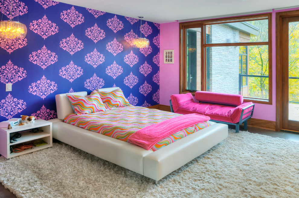 Bed Frame Designs Kids Eclectic with Accent Wall Baseboards Colorful