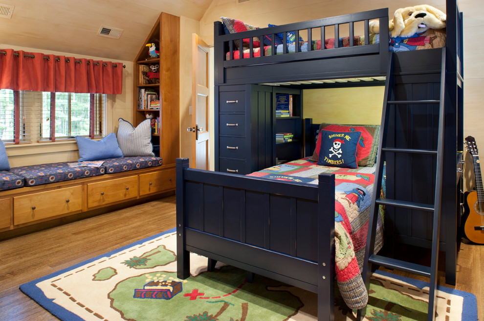 Bed with Desk Underneath Kids Traditional with Activity Rug Area Rug