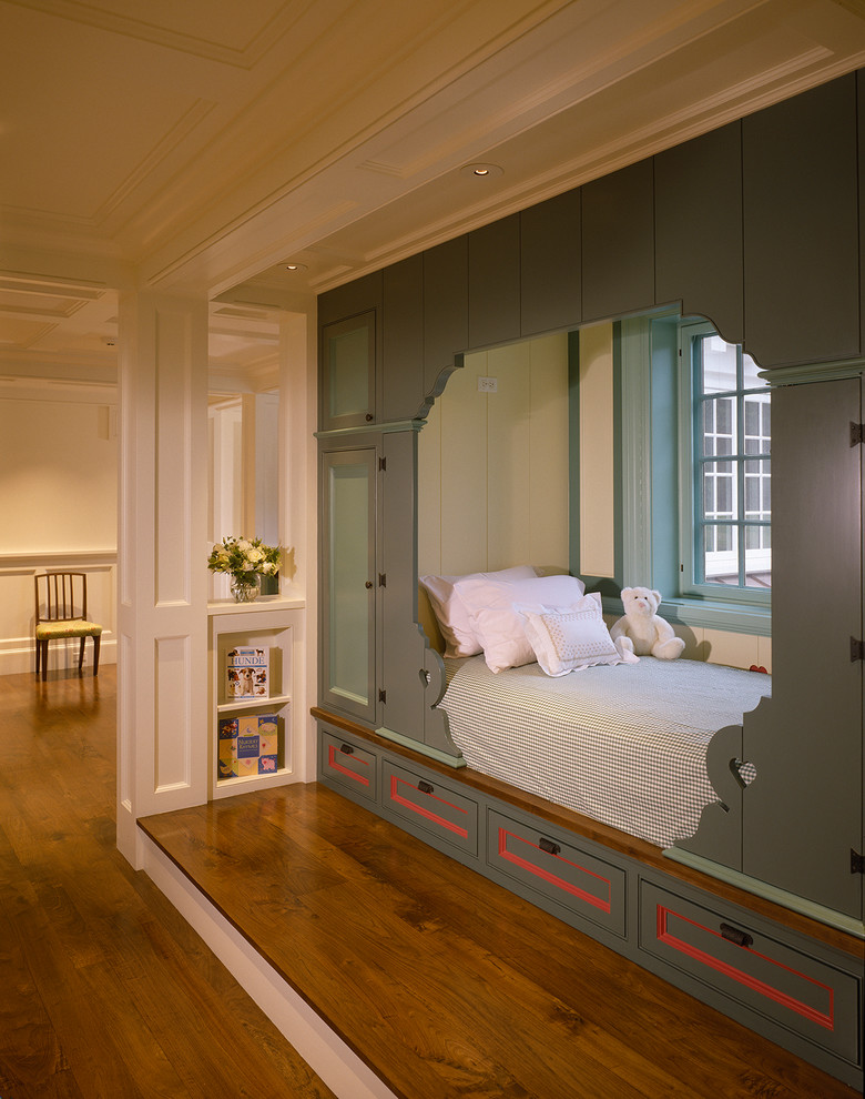 Bed with Drawers Underneath Kids Traditional with Charming Coffered Ceiling Column