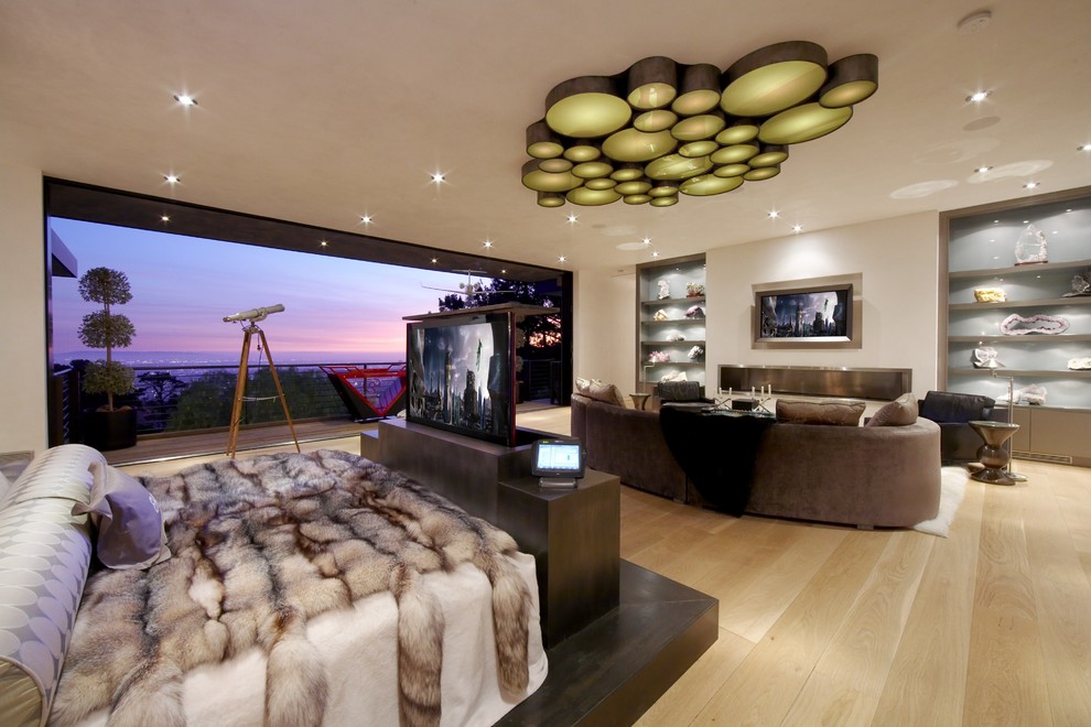 Bed with Tv in Footboard Bedroom Contemporary with Activated Designs Bedroom Media