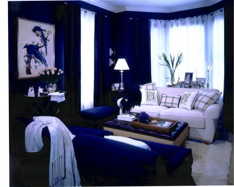 Bedroom Suite Ideas Family Room Traditional with Curtains Dark Wall Decorative