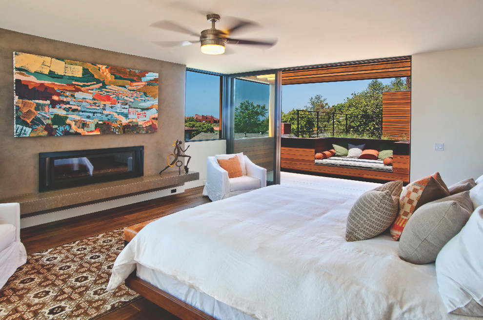 Bedside Table Height Bedroom Contemporary with Area Rug Art Artwork