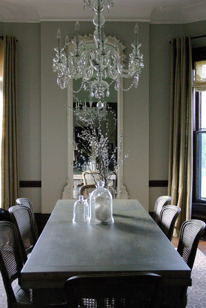 Bell Jar Chandelier Dining Room Eclectic with None 