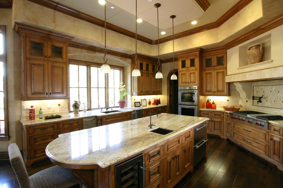 Bell Jar Lighting Kitchen Traditional with Brown Felicetta Designs Custom