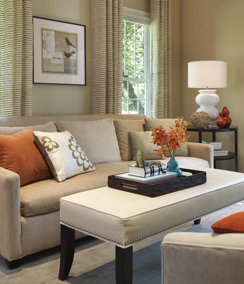 Bench Cushion Sofa Living Room Transitional with Gourd Lamp Modern Sofa