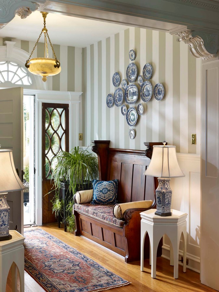 Bench for Foyer Entry Traditional with Bench Decorative Plates Hallway