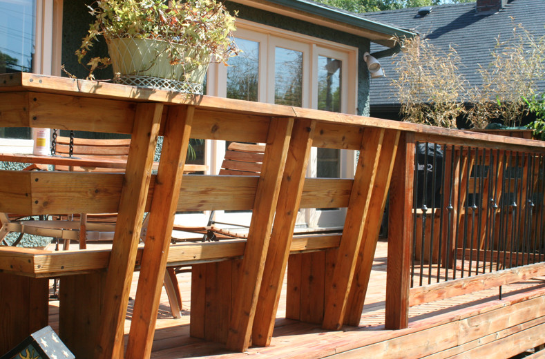Benches with Backs Patio Traditional with Cedar Decks Wbenches 