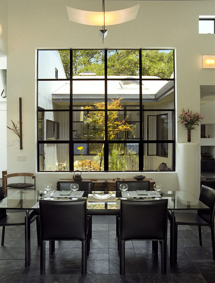 Best Way to Insulate Windows Dining Room Contemporary with Black and White Ceiling