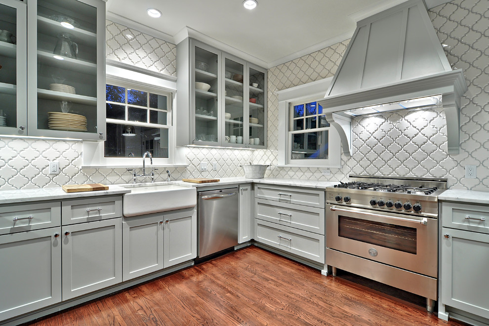 Beveled Arabesque Tile Kitchen Traditional with Arabesque Tile Bertazzoni Beveled