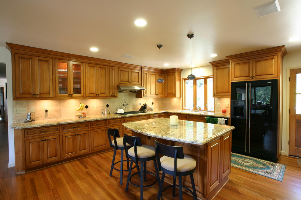 Big Comfy Sectionals Kitchen Traditional with Alder Brown Felicetta Designs
