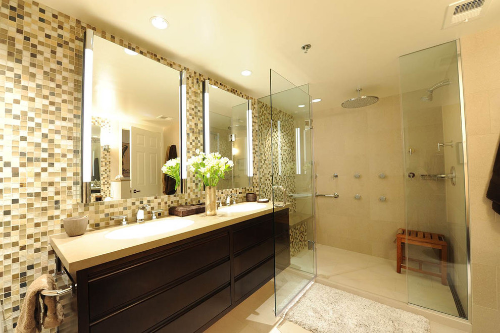 Big Shower Heads Bathroom Contemporary with Bathroom Lighting Ceiling Lighting