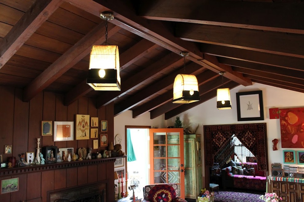 Birdcage Light Fixture Living Room Eclectic with None 