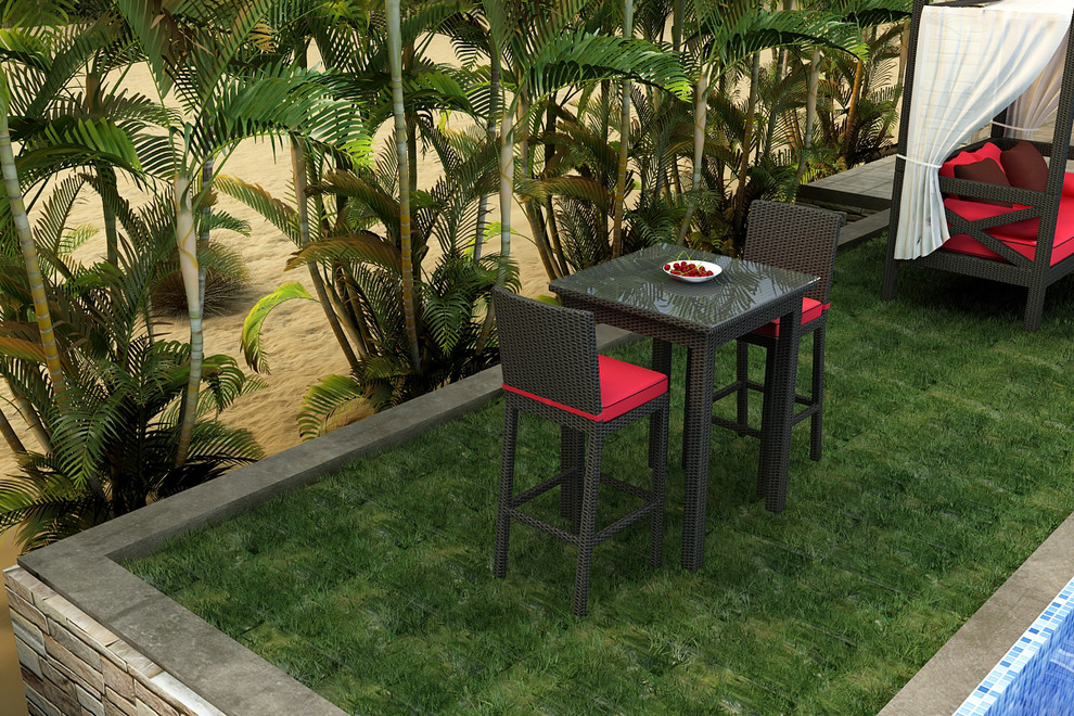Bistro Table Sets Patio Contemporary with 3 Pc Barbados Bar