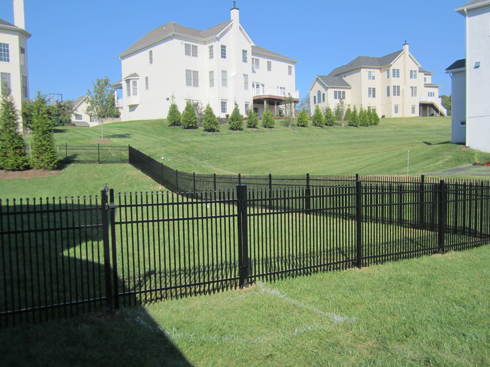 Black Aluminum Fence Exterior Modern with Black Aluminum Fence Black