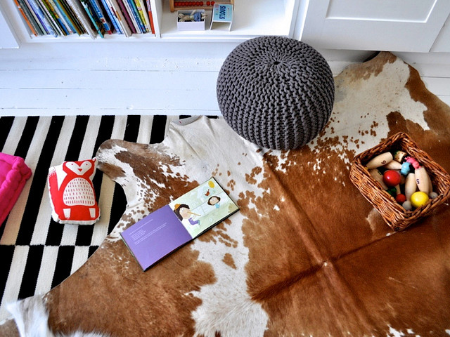 Black and White Striped Rug Kids Eclectic with None 