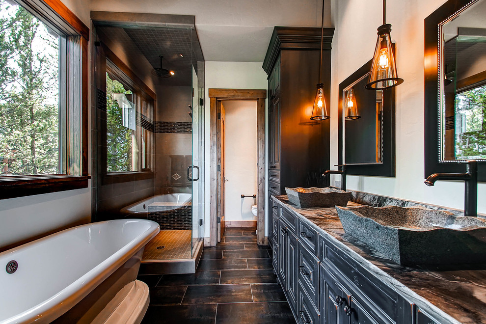Black Bathroom Vanity Bathroom Rustic with Bathroom Storage Beige Wall