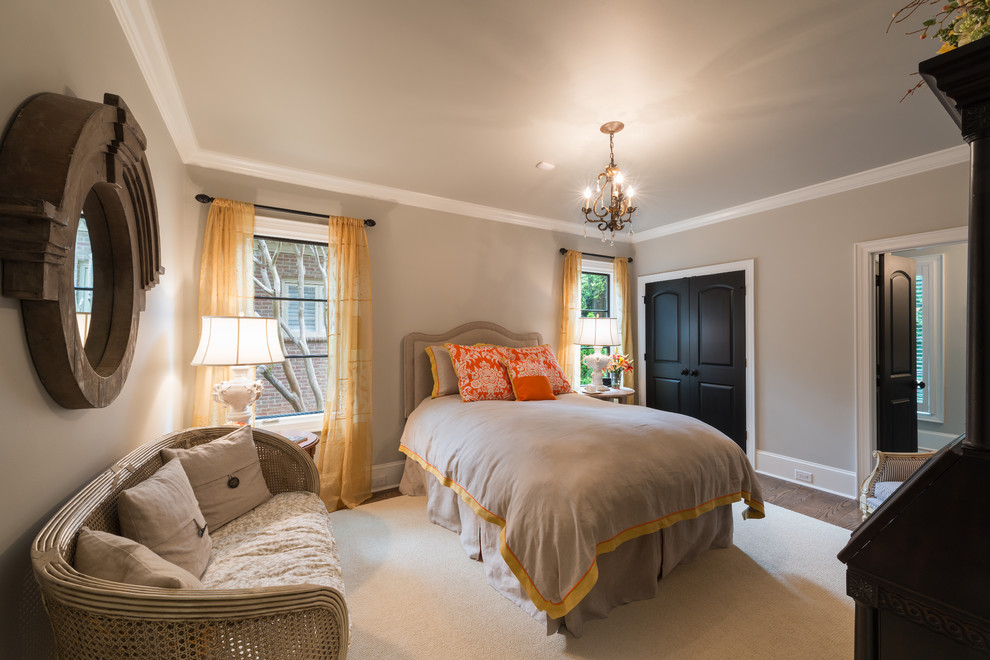 Black Closet Doors Bedroom Traditional with Area Rug Baseboard Bed