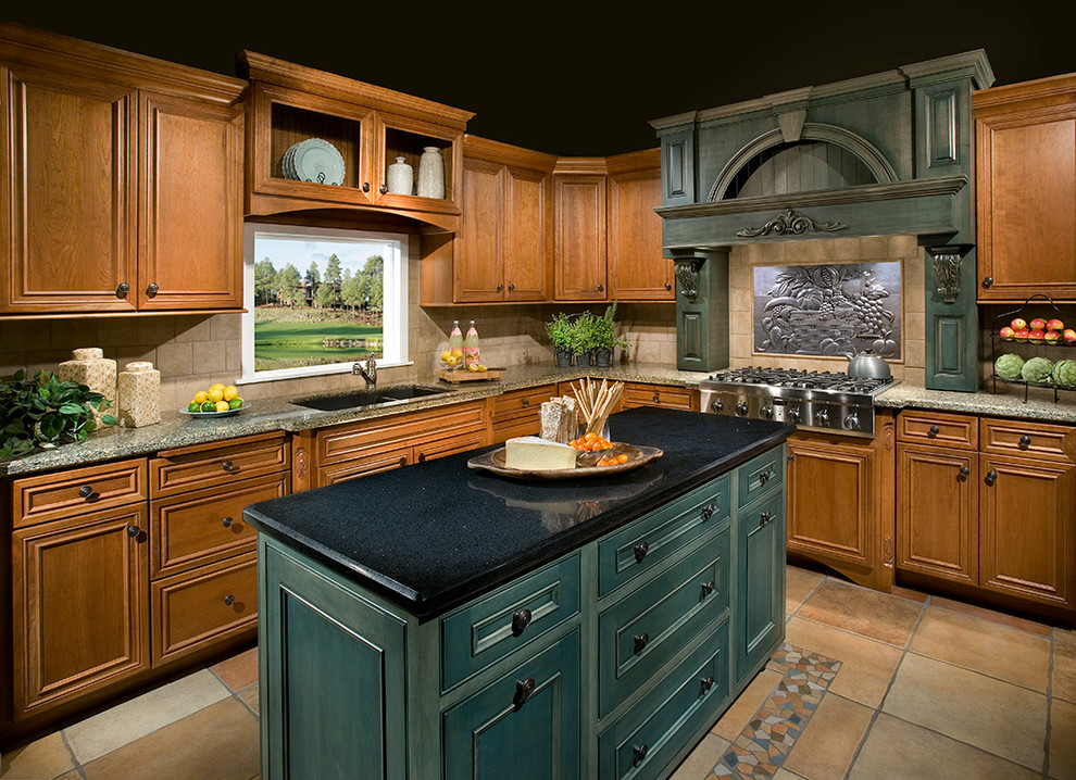 Black Lacquer Furniture Kitchen Traditional with Alder Country Kitchen Dewils