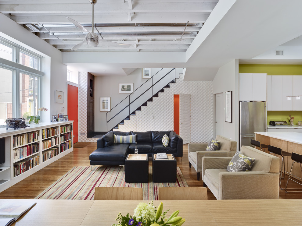 Black Leather Sectional Living Room Contemporary with Area Rug Black Leather1